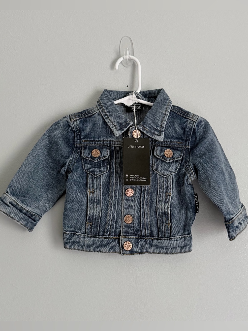 Little Bipsy Baby Denim Jacket 0/3m NWT - Blue